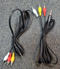 2 pack 3.5mmAux Male to 3 RCA Male Stereo Audio Sound AV Cable for TV VCR