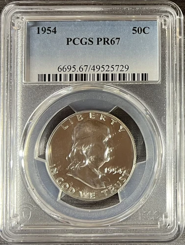 1954 Silver Proof Franklin Half Dollar PCGS PR67