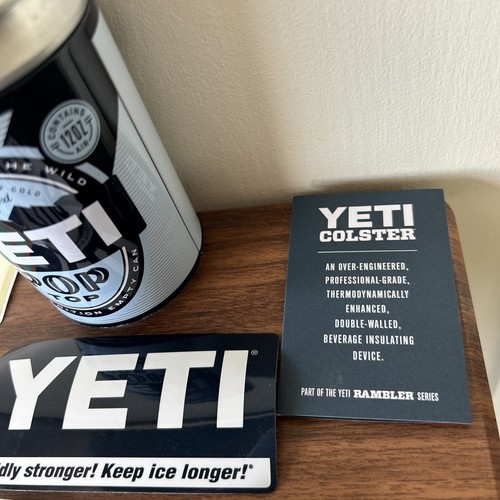 Yeti Pop Top Limited Edition Empty Stash Can With 12 Stickers Lot 12oz S - Picture 7 of 10