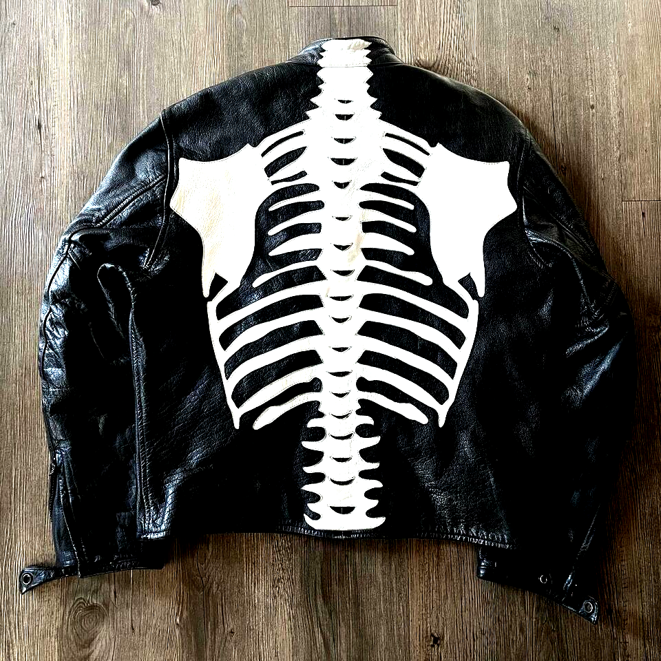 楽天市場】UNKNOWN LONDON / Jewel Skeleton Leather Jacket 