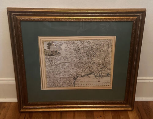 ANTIQUE ENGRAVED ITALIAN MAP- Carta Geografica del Governo della Linguadocca