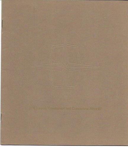 1970 LINCOLN CONTINENTAL AND CONTINENTAL MARK III - SALES BROCHURE - PERFECT!! - Picture 2 of 2