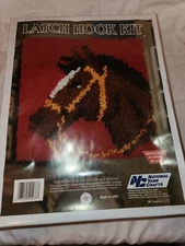 Vintage Horse Stallion Latch Hook Kit 12 x 12 Nat Yarn Crafts New Sealed