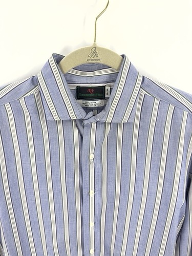Vintage Abercrombie & Fitch Button Up Dress Shirt Mens XXL 16-34 Blue 1980s - Picture 4 of 10