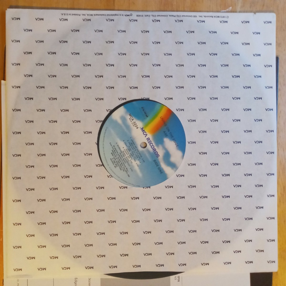 Vintage 1980 Axe Living On The Edge 33 RPM Vinyl LP Album | eBay