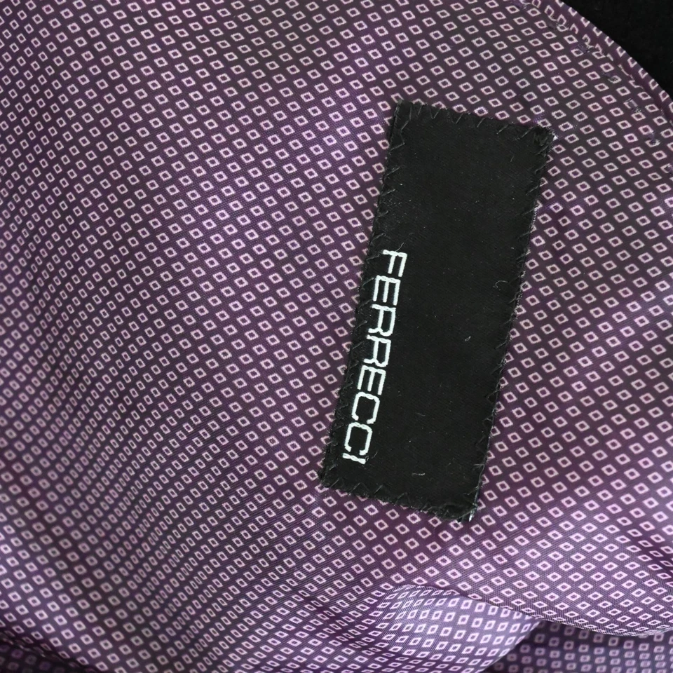 Ferrecci 40R 32x32 Black Velvet Trim Slim Mens Formal Jacket Pants Tux Tuxedo - Image 4 of 4