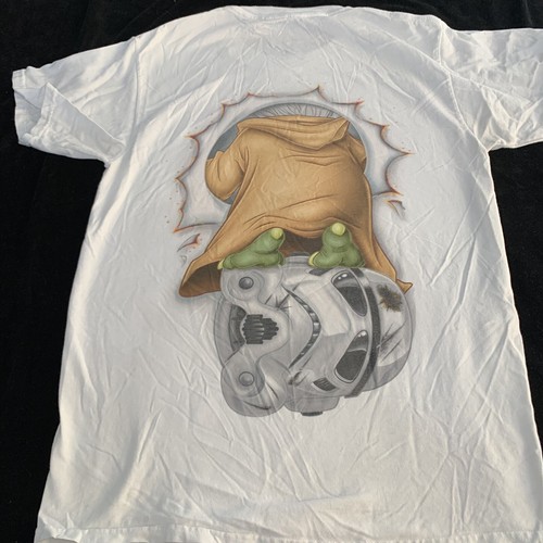Disney World Star Wars Yoda Adult Small T-shirt 2013 Mickey Ears White - Picture 4 of 6