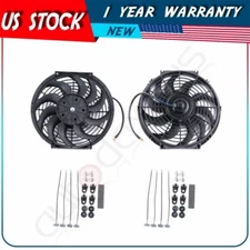 Radiator Condenser Cooling Fan Universal 12" Push Pull Mounting Kit