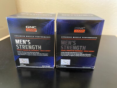 GNC AMP Men's Strength Vitapak  Program (30 Servings), LOT of TWO (2), EXP: 5/25