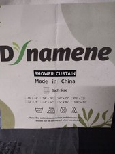 Fabric/ Shower Curtain /Waffle Weave/ Textured/Hooks/DYNAMENE/ BLACK/ 72 X 72 IN