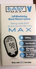 EASYMax Blood Glucose monitoring Talking Meter No Coding