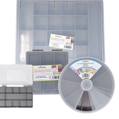 Grey Wham Organiser Compartmental Storage Boxes Crafting Sewing