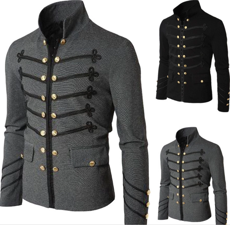 Nueva Chaqueta Militar Para Hombre Abrigo Gótico Victoriano De Colección Informal Abrigos Finos Chaqueta Foto 2 de 4