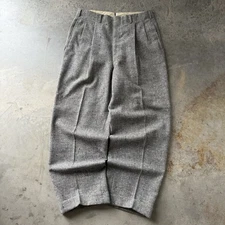 Vintage 40’s Tweed Flecked Wool Trousers Size 32x28 Rockabilly True Vintage Rare