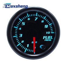 52mm 2 Electric Fuel Pressure Digital Gauge Meter 0-10 Bar 7 Color Led Wsensor