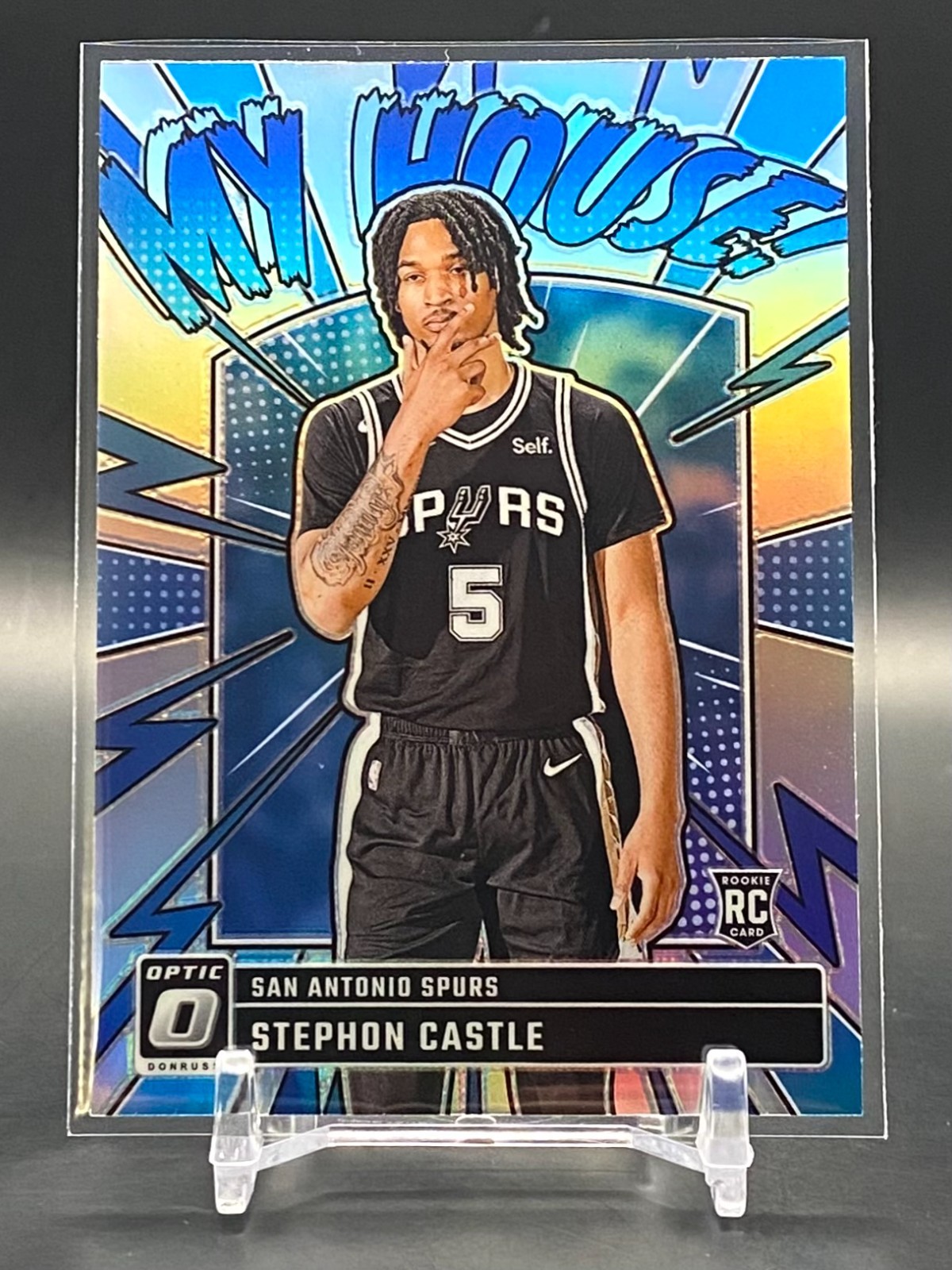 Stephon Castle 2024-25 Panini Donruss Optic Rookie My House Holo #16 Spurs RC