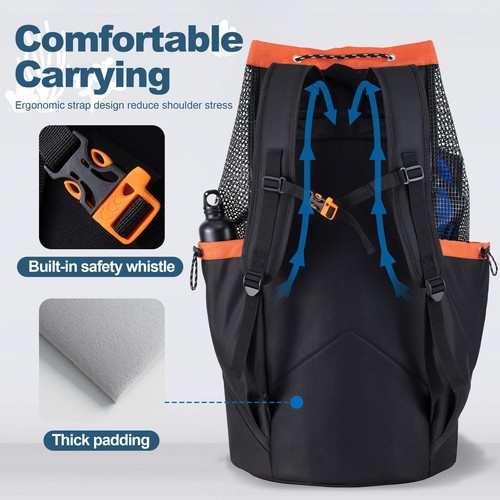 tauchertasche xl Mesh Rucksack für Tauch- und Schnorchelausrüstung & Equ - Bild 6 von 7