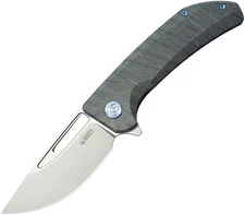 Kubey Hyperion Folding Knife 3.5" CPM S35VN Steel Blade Anodized Titanium Handle
