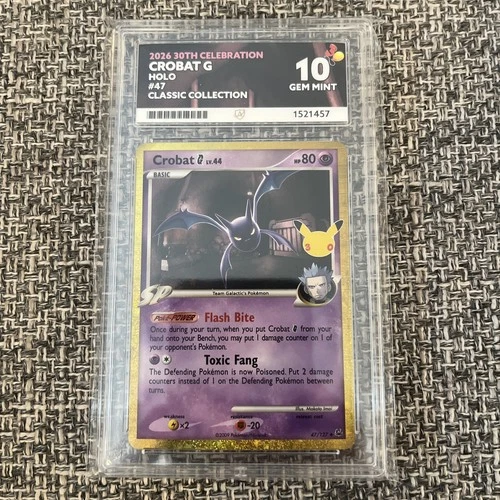 Crobat G 30th Anniversary Collection Ace 10 Gem Mint - only one on eBay