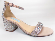 Betsey Johnson MARI Heels Dress Evening Women  s Sandals Size 5.5 M, Silver