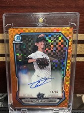 2026 Bowman Chrome Thomas White Auto Orange /25 #CPA-TW 2025 Miami Marlins