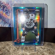 2025 TOPPS CHROME FOOTBALL JOE THUNEY #50 AQUA REFRACTOR 40/199 CHICAGO BEARS