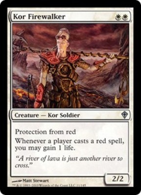4x MTG Kor Firewalker - Foil, Moderate Play, English Worldwake