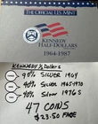 Kennedy Half Dollar 1964-1987 US Mint Set w/ 47 Coins, 13 Silver COBM-9376