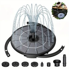 Solar Fountain Pump for Water Feature with 3.9ft Cord, Solar Bird Bath Fountain