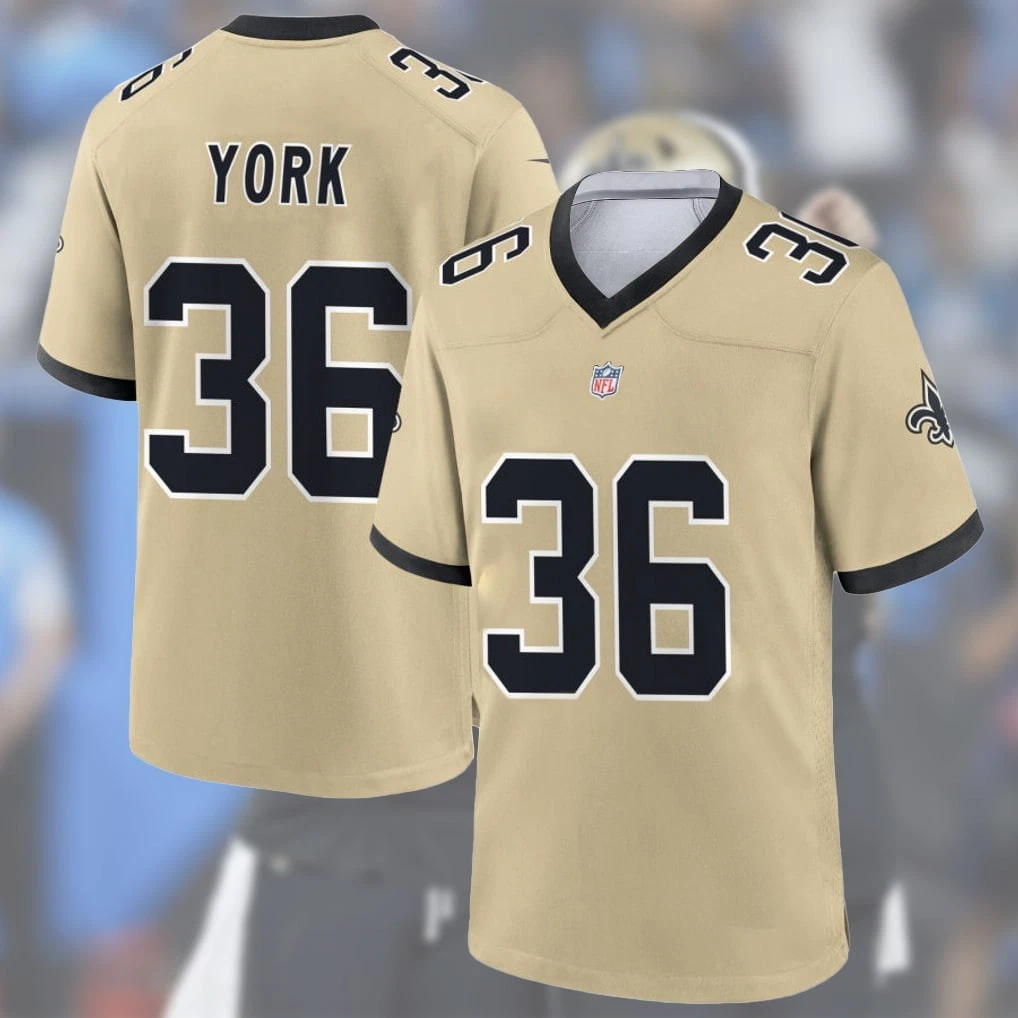 Welcom York #36 New Orleans S Player Name & Number AOP Fan Gift