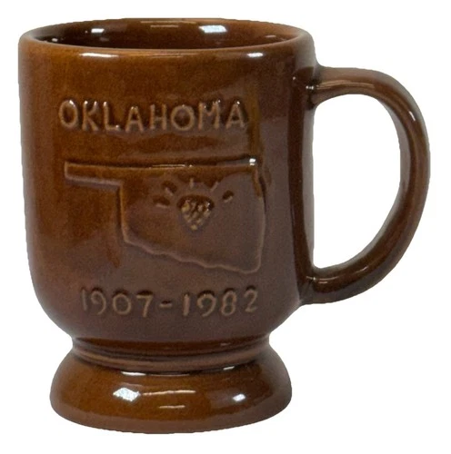 Vintage Frankoma For Tonkawa Pottery Coffee Tea Mug Indian Oklahoma 1907-1982