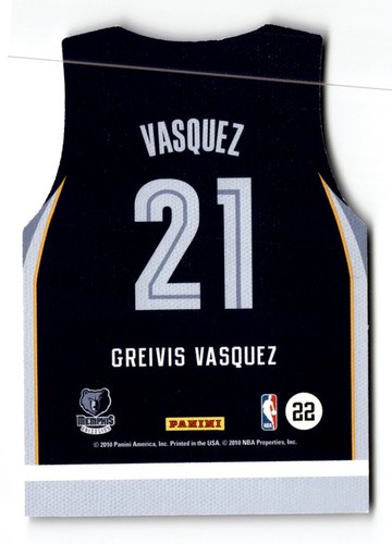 Greivis Vasquez 2010-11 Panini Threads Team Away Rookie #22 Memphis Grizzlies - Picture 2 of 2