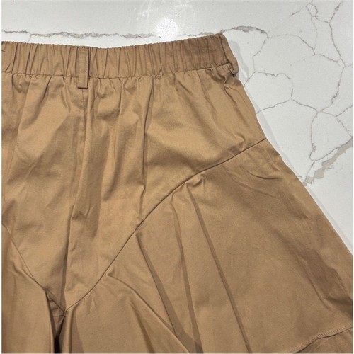 TWINSET | Brown Poplin Girls Skorts Shorts with Flounces Ruffles Twin Set Size 8 - Picture 4 of 16