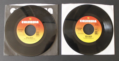 WILL SMITH  MEN IN BLACK /GETTIN JIGGY WITH IT / WILL 2K  45 VINYL  LOT OF 2