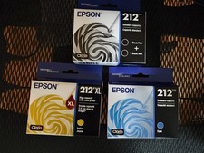 Genuine Lot 4 Epson 212 Ink 212XL EXPRESSION XP-4100 WorkForce WF-2830 WF-2850