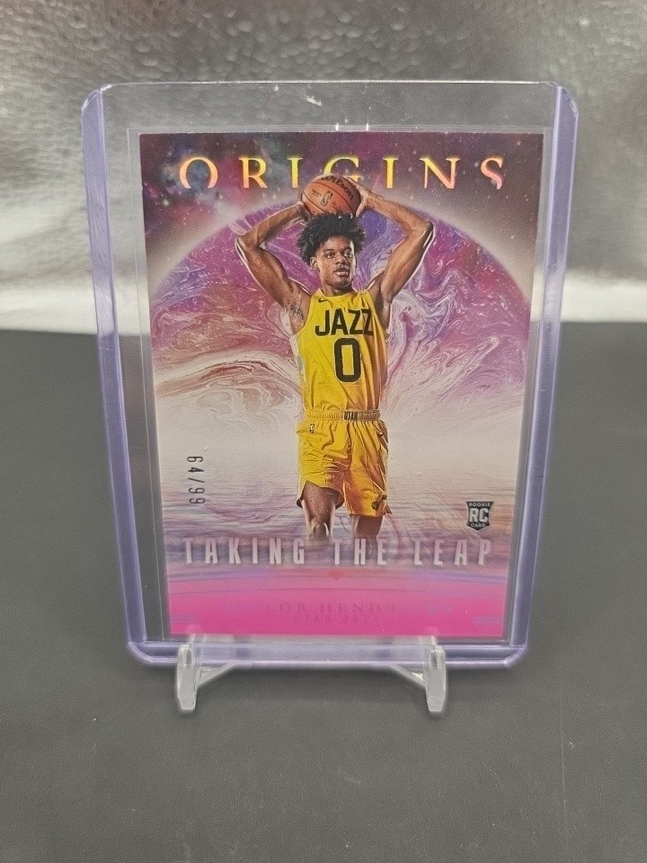 2023-24 Panini Origins Taking the Leap Pink /99 Taylor Hendricks #16 Rookie RC