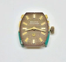 Vintage Bulova Accutron 2210 Quartz Wrist Watch Movement For Parts Or Repair