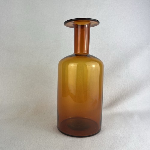 VTG Holmegaard Kastrup Otto Brauer Amber Gulvase Danish Mid Century Modern 9.75" - Picture 2 of 8