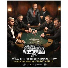 WrestleMania Vegas Poker-Themed Promotion Poster