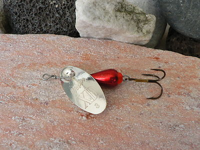 SPINNER MEPPS XD SILBER / ROT GROESSE 0 BIS GROESSE 3 ANGELN FISCHEN