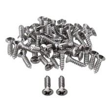 50x Chrome Guitar Bass Pickguard Screws for Various Brands of Guitar Guards
