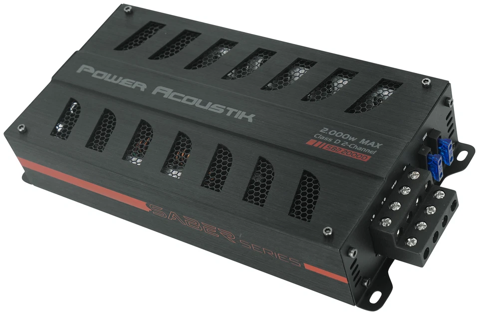 Power Acoustik SB2.2000D 2000 Watt 2-Channel Amplifier Class D Amp SB2-2000D - Image 2 of 4