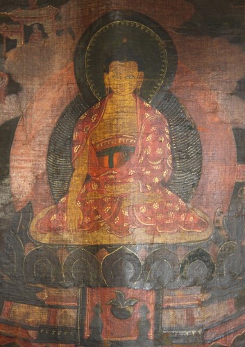 Wonderful Real Tibet 17th Century Old Antique Buddhist Sakyamuni Buddha Thangka - Picture 5 of 18