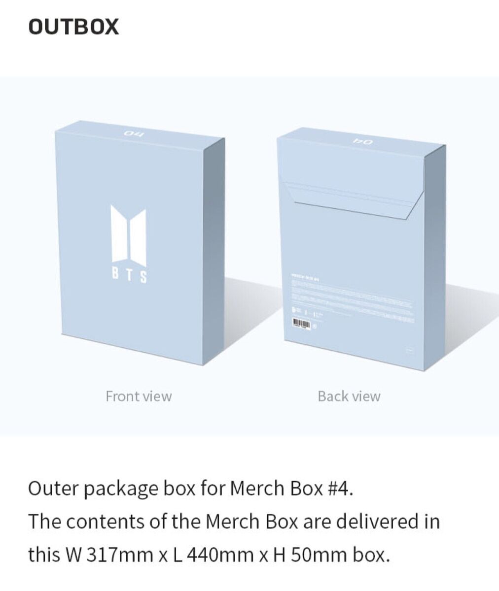 BTS WEVERSE MERCH BOX #4 Global Official Fanclub Army Membership: Merch Pack