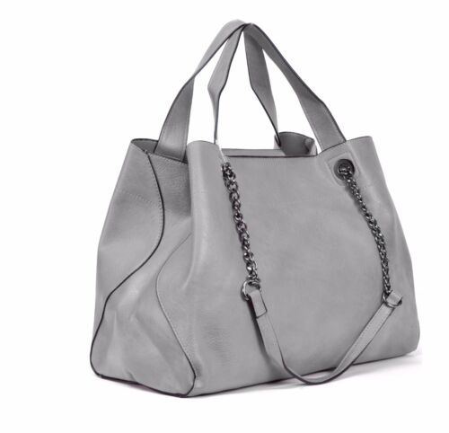 BORSA DONNA ELEGANTE CAPIENTE SACCO HOBO CATENA SPALLA MANO TRACOLLA PELLE - Foto 11 di 34