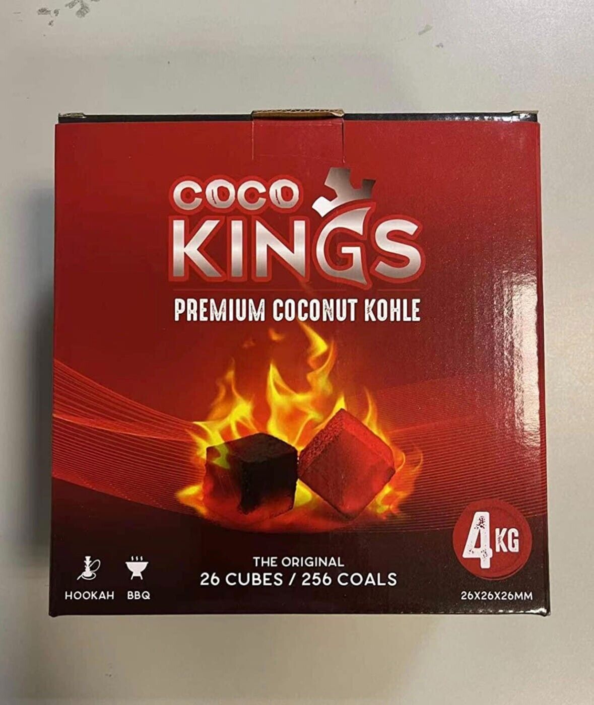 COCOkings -Shisha Natur-Kohle aus 100 Kokosnuss 4 KG Für Wasserpfeife Grill