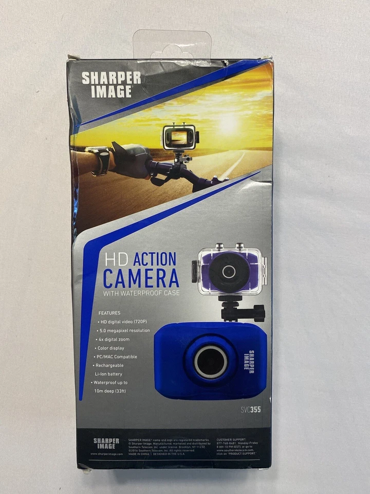 HD Action Camera with Waterproof Case & Mounting Kit SVC355 Sharper Image New - Image 2 of 4