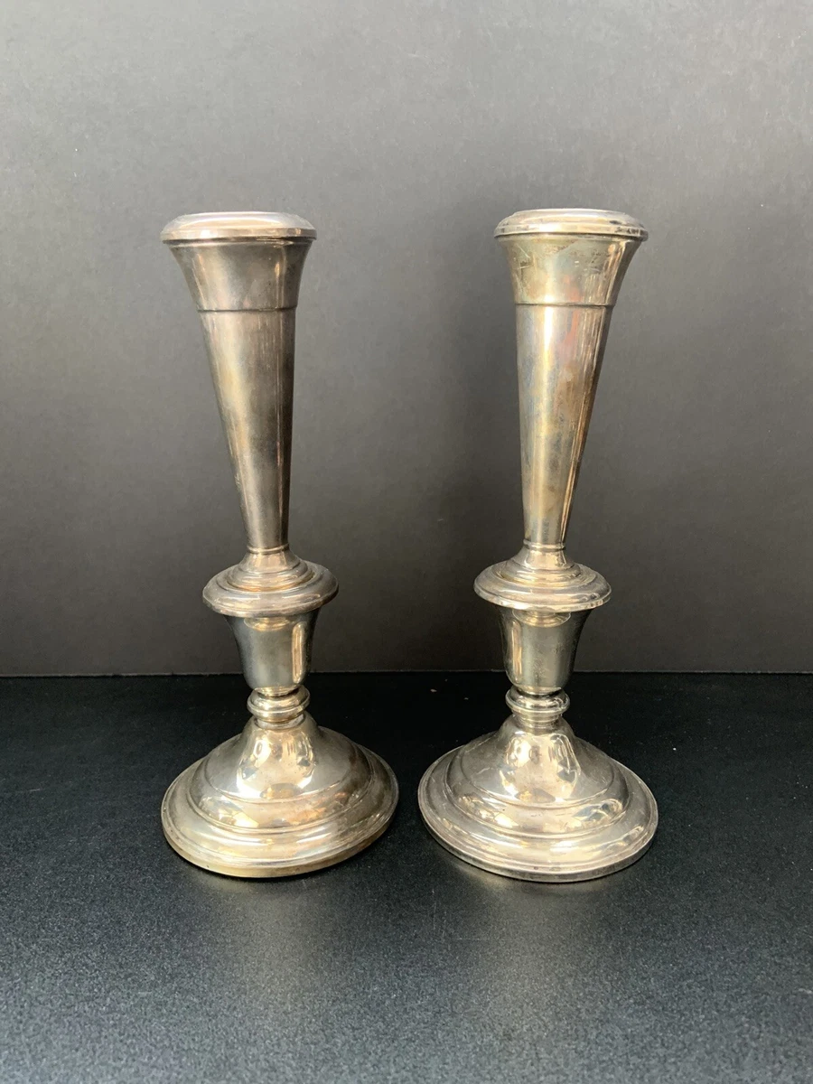 Sterling silver candlesticks for sale sale