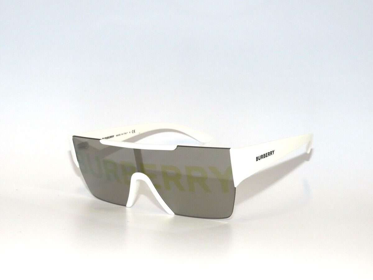 Burberry 4291 3007/H White Gray Silver Gold Shield Burberry 4291 3007/H White Gray Silver Gold Shield