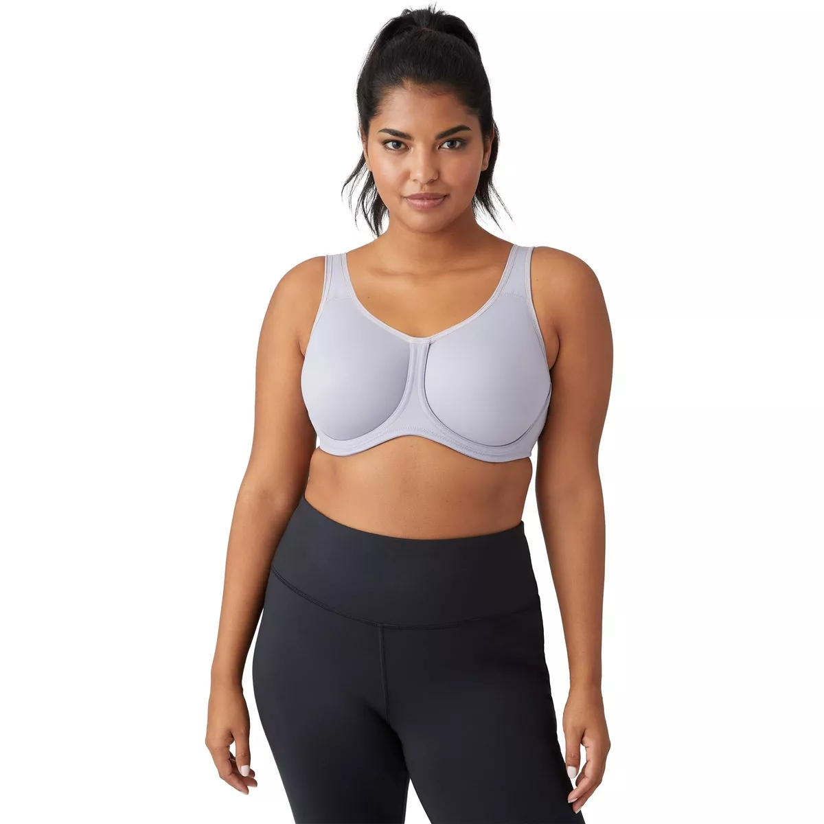 Wacoal 296125 Full Figure Underwire Sports Bra, Lilace Gray With Zephyr,  32G US